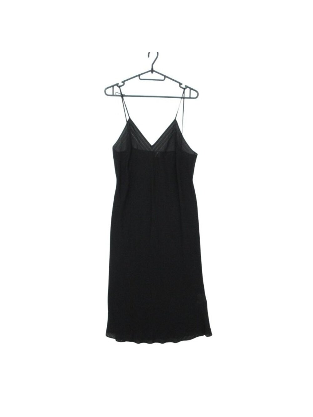 Hermes Long Dress Set Silk 100% Sheer Ensemble Cami Black 40 - Picture 3 of 10